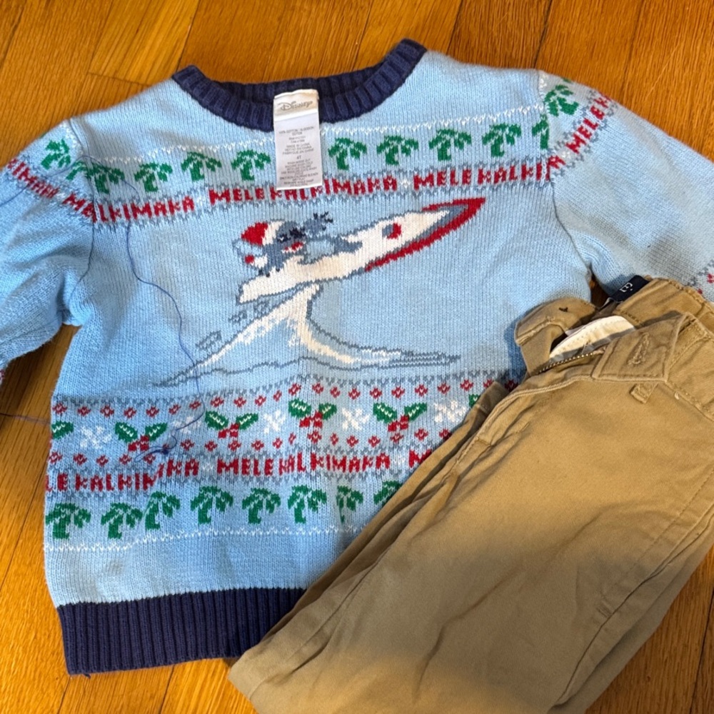 Disney Light Blue Holiday Sweater